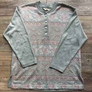 Gorgeous Grannycore‎ Floral Quarter Button Shirt Size S